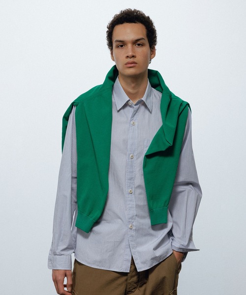 ADAM ET ROPE'（アダムエロペ）の「【SIDGRASS/シドグラス】オーバーサイズ レギュラーカラーシャツ / ロングシーズン着用可能（シャツ/ブラウス・メンズ・サックスブルー/ホワイト系その他4・L/M）」の2枚目の写真