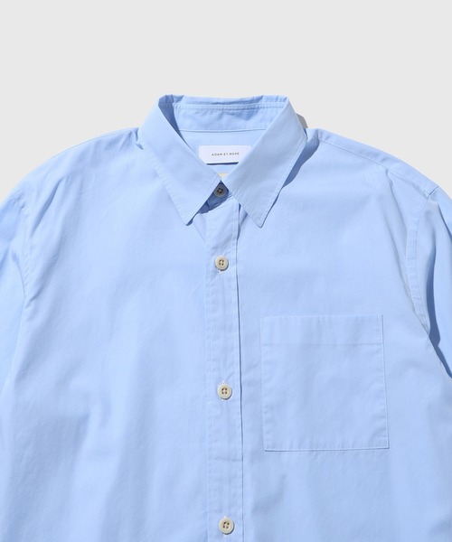 ADAM ET ROPE'（アダムエロペ）の「【SIDGRASS/シドグラス】オーバーサイズ レギュラーカラーシャツ / ロングシーズン着用可能（シャツ/ブラウス・メンズ・サックスブルー/ホワイト系その他4・L/M）」の3枚目の写真