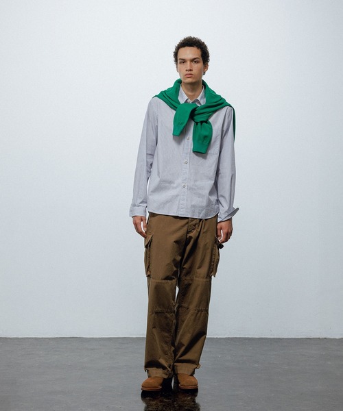 ADAM ET ROPE'（アダムエロペ）の「【SIDGRASS/シドグラス】オーバーサイズ レギュラーカラーシャツ / ロングシーズン着用可能（シャツ/ブラウス・メンズ・サックスブルー/ホワイト系その他4・L/M）」の14枚目の写真