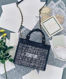 FURFUR（ファーファー）の「ツイードロゴトートバッグ（トートバッグ）」