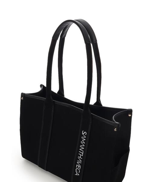 SAMANTHAVEGA(サマンサベガ)の「新色ロゴテープキャンバスA4トートバッグ(トートバッグ・レディース・オフホワイト/ブラック・FREE)」の4枚目の写真