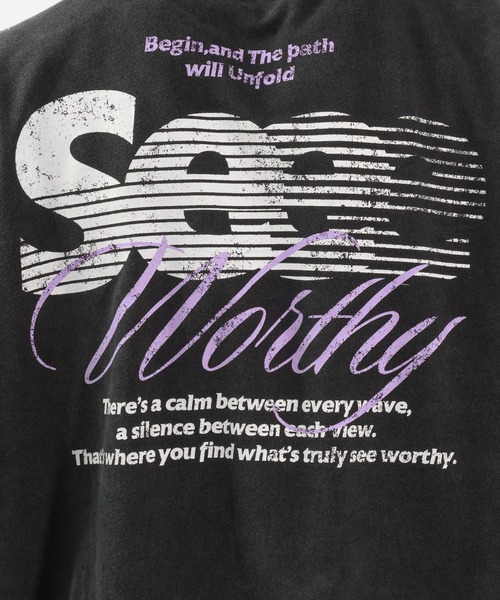 BAYFLOW（ベイフロー）の「SNOWバックプリントTシャツ/ロングスリーブ（Long Sleeve）（Tシャツ/カットソー・メンズ・オフホワイト/チャコール/ネイビー/ラベンダー・MEDIUM/LARGE）」の17枚目の写真