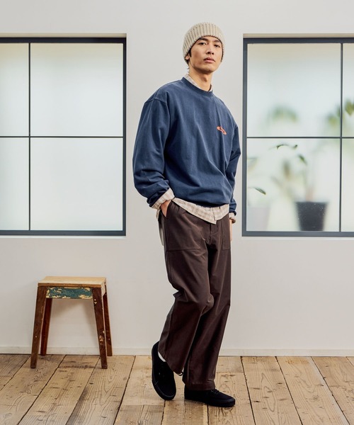 BAYFLOW（ベイフロー）の「SNOWバックプリントTシャツ/ロングスリーブ（Long Sleeve）（Tシャツ/カットソー・メンズ・オフホワイト/チャコール/ネイビー/ラベンダー・MEDIUM/LARGE）」の18枚目の写真