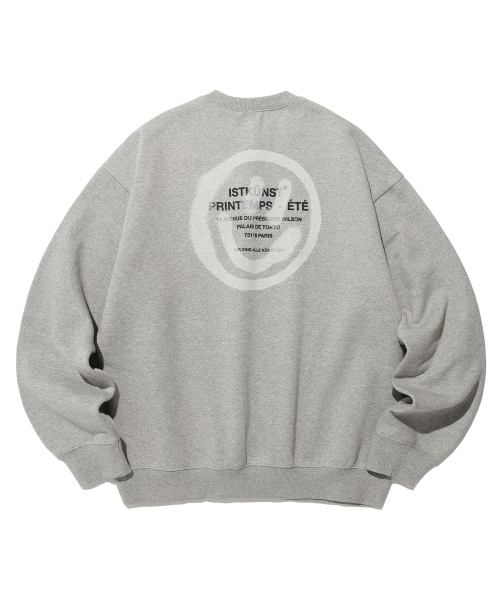 ISTKUNST(イストクンスト)の「LOGO&SMILEY SWEATSHIRTS_GREY(IK2DFMM440A)(スウェット・レディース・グレー・S/L/M)」の2枚目の写真