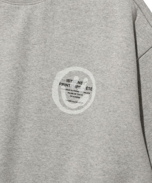 ISTKUNST(イストクンスト)の「LOGO&SMILEY SWEATSHIRTS_GREY(IK2DFMM440A)(スウェット・レディース・グレー・S/L/M)」の4枚目の写真