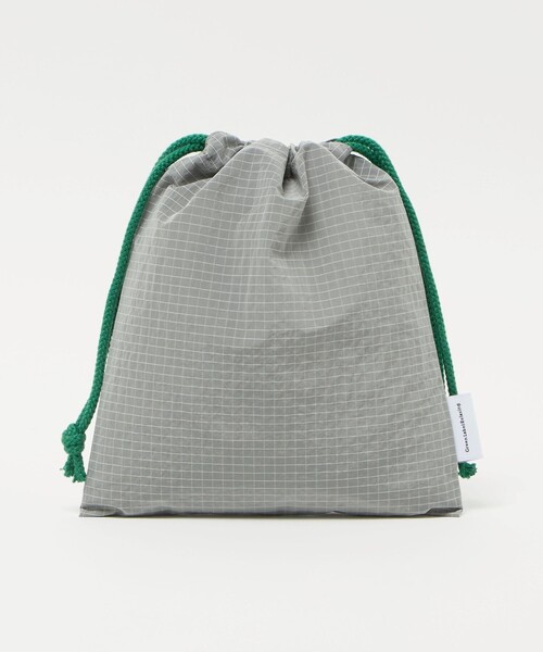 green label relaxing（グリーンレーベルリラクシング）の「巾着バッグ（小）（リップストック） / キッズ（トートバッグ・キッズ・ネイビー/グレー系・FREE）」の2枚目の写真
