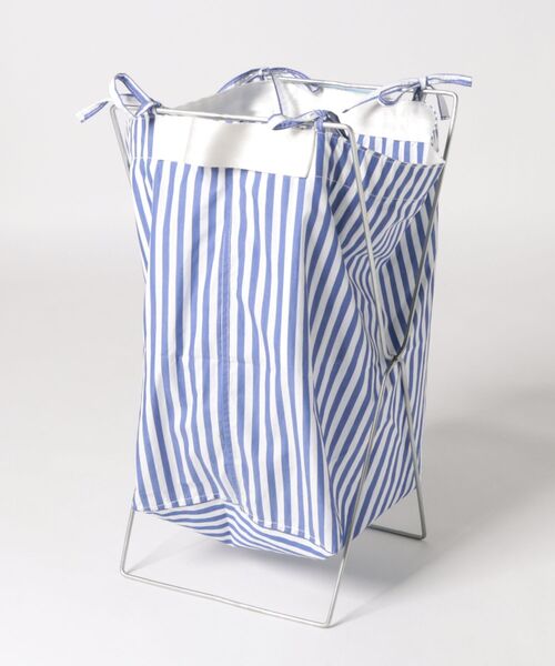 PUEBCO（プエブコ）の「SHIRT FABRIC FOLDING LAUNDRY BASKET Blue Narrow Stripe（ランドリーグッズ・メンズ・ブルー系その他・ONE SIZE）」の9枚目の写真