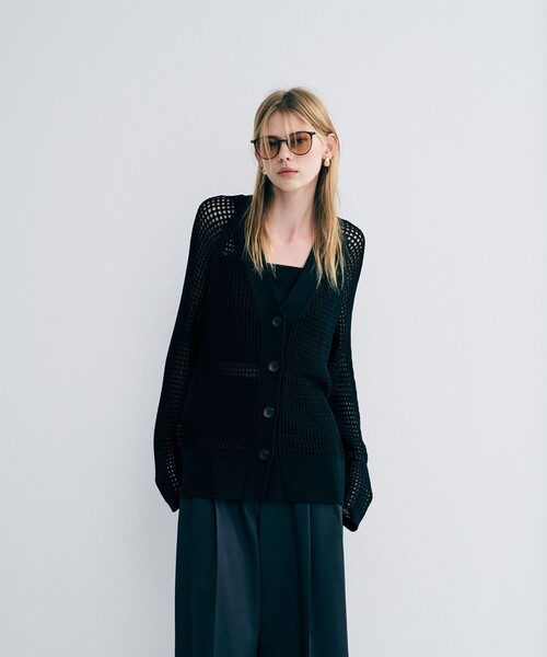 uncrave(アンクレイヴ)の「メッシュニット カーディガン(カーディガン/ボレロ・レディース・ブラック系/ローズ系/ベージュ系/ホワイト系・F)」の22枚目の写真