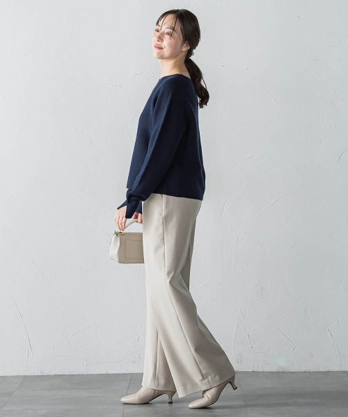 LAUTREAMONT(ロートレアモン)の「両面起毛ドロストワイドパンツ(その他パンツ・レディース・ネイビー/ベージュ/ブラウン・11号/9号/7号)」の7枚目の写真