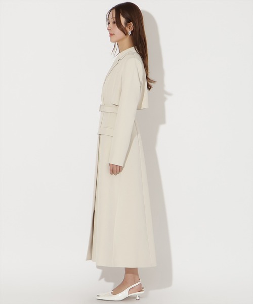 AND COUTURE(アンドクチュール)の「トレンチ風ワンピース(ワンピース・レディース・ブラック/ライトグレー/ベージュ/カーキ・MEDIUM/SMALL)」の19枚目の写真