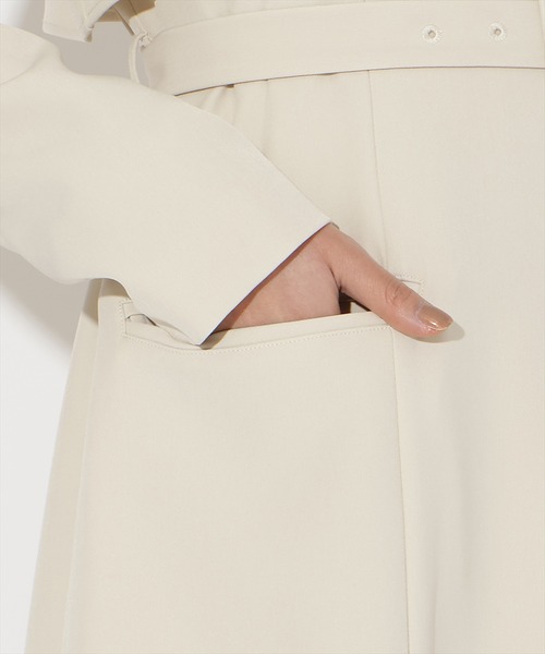AND COUTURE(アンドクチュール)の「トレンチ風ワンピース(ワンピース・レディース・ブラック/ライトグレー/ベージュ/カーキ・MEDIUM/SMALL)」の11枚目の写真
