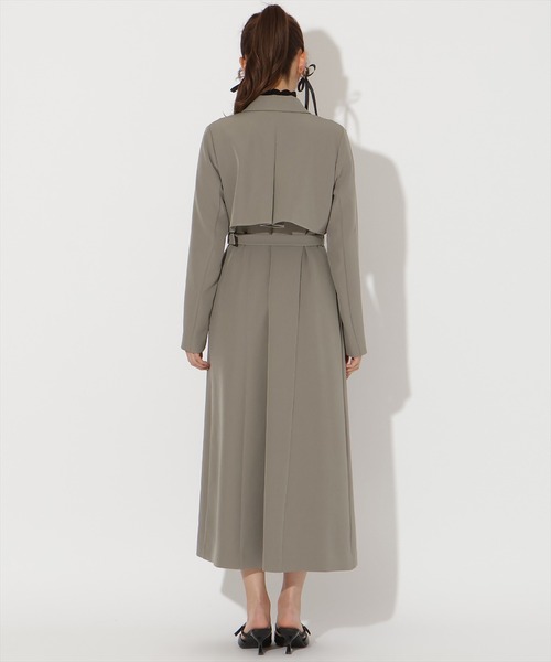 AND COUTURE(アンドクチュール)の「トレンチ風ワンピース(ワンピース・レディース・ブラック/ライトグレー/ベージュ/カーキ・MEDIUM/SMALL)」の14枚目の写真
