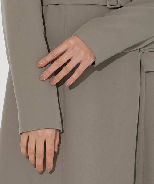 AND COUTURE(アンドクチュール)の「トレンチ風ワンピース(ワンピース・レディース・ブラック/ライトグレー/ベージュ/カーキ・MEDIUM/SMALL)」の7枚目の写真