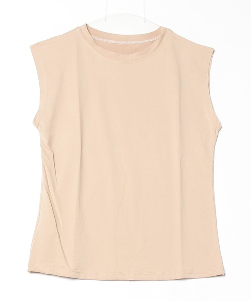 ARCADE(アーケード)の「夏服 さらさらストレッチ ルーズシルエット シンプル ノースリーブ Tシャツ -ARCADE Limited Line-(タンクトップ・レディース・グレイッシュベージュ/ブラック/ブラウン/ホワイト・FREE)」の11枚目の写真