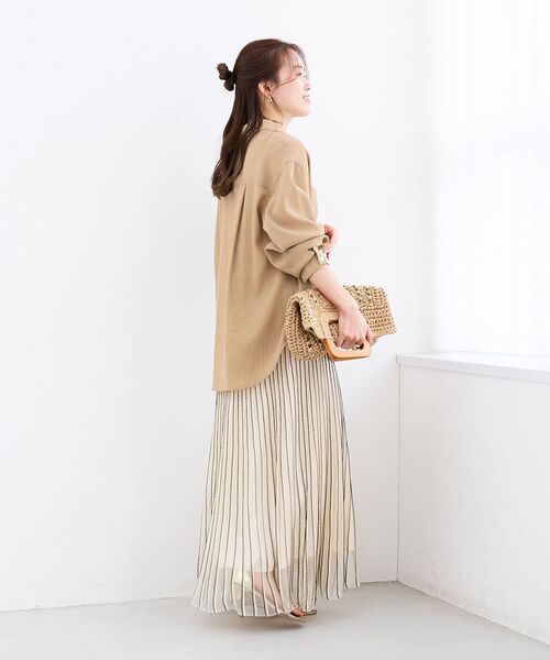 le.coeur blanc（ルクールブラン）の「ヴィンテージメッシュオーバーシャツ（シャツ/ブラウス・レディース・ベージュ・38）」の5枚目の写真