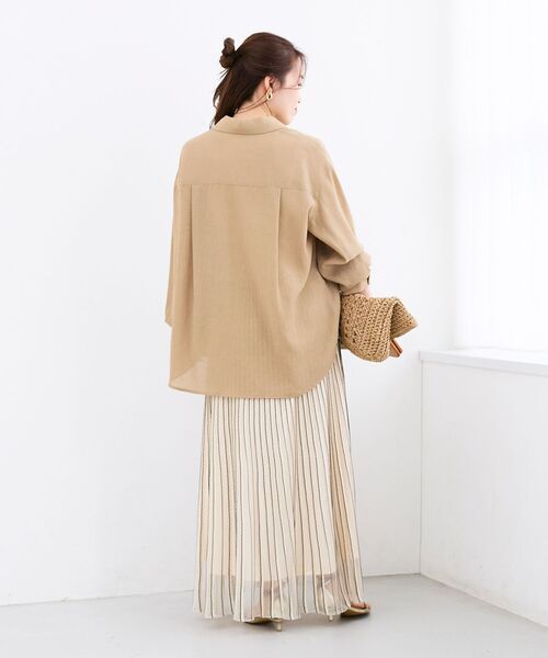 le.coeur blanc（ルクールブラン）の「ヴィンテージメッシュオーバーシャツ（シャツ/ブラウス・レディース・ベージュ・38）」の6枚目の写真