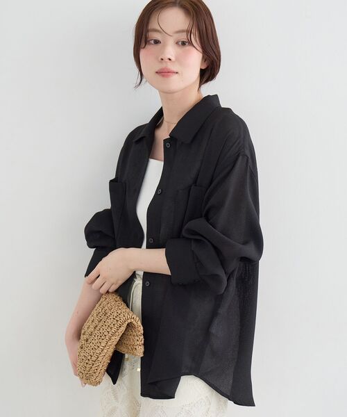 le.coeur blanc(ルクールブラン)の「ヴィンテージメッシュオーバーシャツ(シャツ/ブラウス・レディース・ベージュ/ブラック/オフホワイト・38)」の22枚目の写真