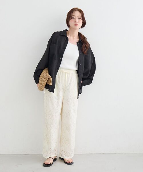 le.coeur blanc(ルクールブラン)の「ヴィンテージメッシュオーバーシャツ(シャツ/ブラウス・レディース・ベージュ/ブラック/オフホワイト・38)」の20枚目の写真