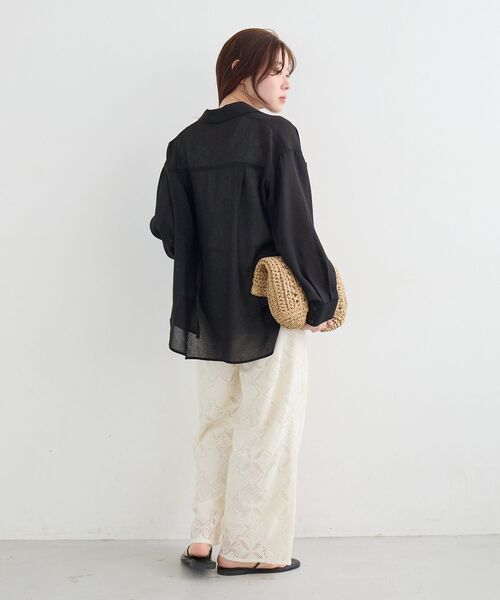 le.coeur blanc(ルクールブラン)の「ヴィンテージメッシュオーバーシャツ(シャツ/ブラウス・レディース・ベージュ/ブラック/オフホワイト・38)」の18枚目の写真