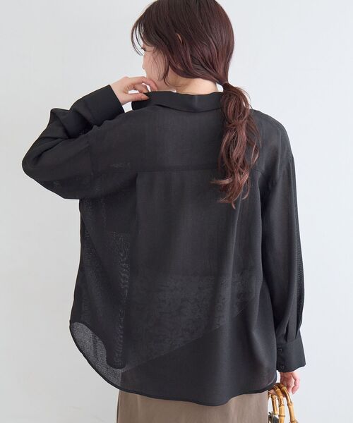le.coeur blanc(ルクールブラン)の「ヴィンテージメッシュオーバーシャツ(シャツ/ブラウス・レディース・ベージュ/ブラック/オフホワイト・38)」の14枚目の写真