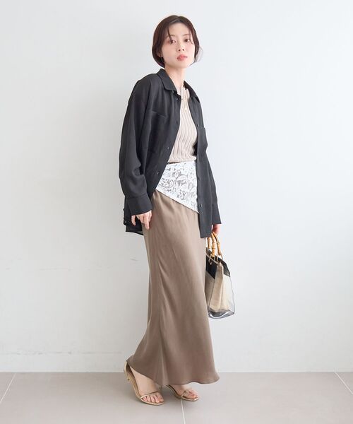 le.coeur blanc（ルクールブラン）の「ヴィンテージメッシュオーバーシャツ（シャツ/ブラウス・レディース・ベージュ・38）」の17枚目の写真