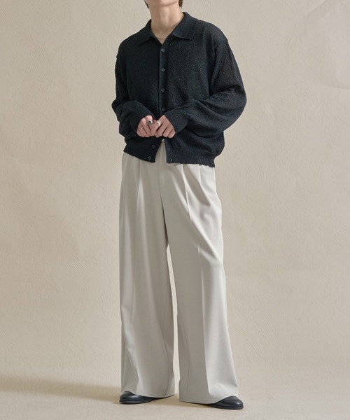 epnok（エプノック）の「カールヤーンルーズニットシャツ（ニット/セーター・メンズ・グレー/ナチュラル/ブラック・SMALL/MEDIUM/LARGE）」の8枚目の写真