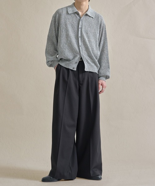 epnok（エプノック）の「カールヤーンルーズニットシャツ（ニット/セーター・メンズ・グレー/ナチュラル/ブラック・SMALL/MEDIUM/LARGE）」の15枚目の写真