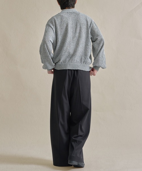 epnok（エプノック）の「カールヤーンルーズニットシャツ（ニット/セーター・メンズ・グレー/ナチュラル/ブラック・SMALL/MEDIUM/LARGE）」の18枚目の写真