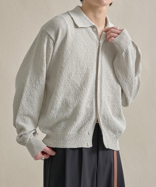 epnok（エプノック）の「カールヤーンルーズニットシャツ（ニット/セーター・メンズ・グレー/ナチュラル/ブラック・SMALL/MEDIUM/LARGE）」の21枚目の写真