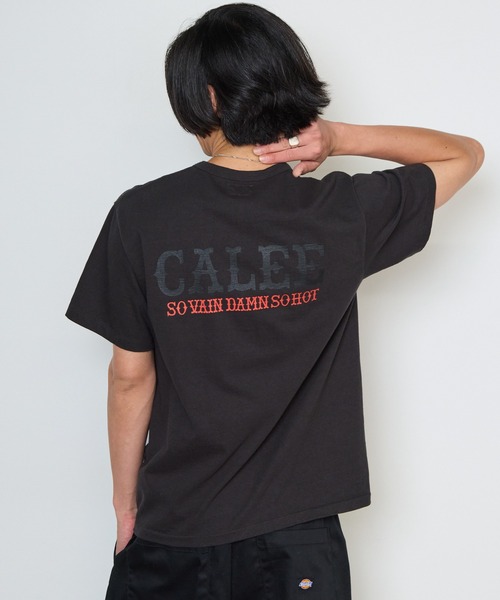 CALEE（キャリー）の「CALEE/キャリー GARMENT DYE CALEE LOGO TEE ガーメントダイ コットンTシャツ 2026年 夏 夏服（Tシャツ/カットソー・メンズ・ブラック/アイボリー/ブラック系その他・M/L/XL）」の3枚目の写真