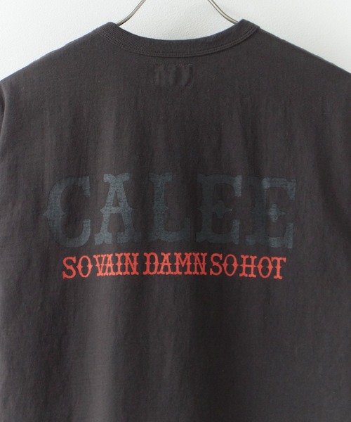 CALEE（キャリー）の「CALEE/キャリー GARMENT DYE CALEE LOGO TEE ガーメントダイ コットンTシャツ 2026年 夏 夏服（Tシャツ/カットソー・メンズ・ブラック/アイボリー/ブラック系その他・M/L/XL）」の7枚目の写真