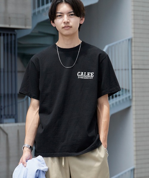 CALEE（キャリー）の「CALEE/キャリー GARMENT DYE CALEE LOGO TEE ガーメントダイ コットンTシャツ 2026年 夏 夏服（Tシャツ/カットソー・メンズ・ブラック/アイボリー/ブラック系その他・M/L/XL）」の19枚目の写真
