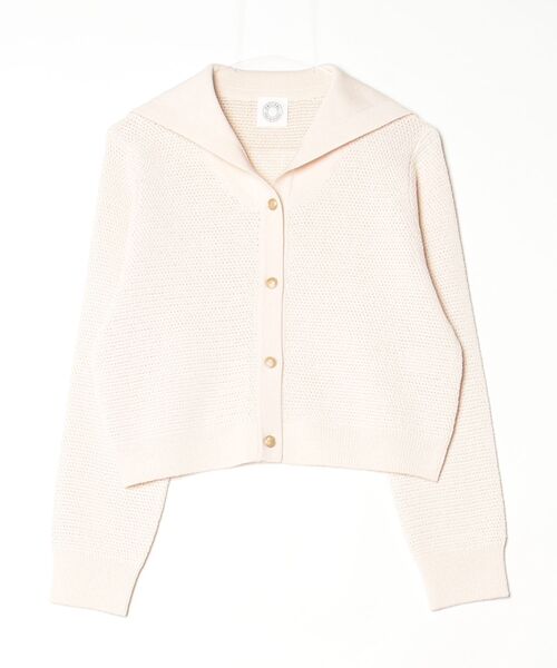 ORCIVAL（オーシバル）の「ORCIVAL/オーシバル　セーラーカラーニットカーディガン　SAILOR COLLAR KNIT CARDIGAN　OR-D0141 SIN（ニット/セーター・レディース・アイボリー/ダークネイビー・1）」の2枚目の写真