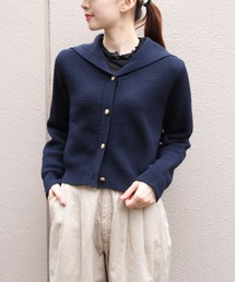 ORCIVAL | ORCIVAL/オーシバル　セーラーカラーニットカーディガン　SAILOR COLLAR KNIT CARDIGAN　OR-D0141 SIN(ニット/セーター)