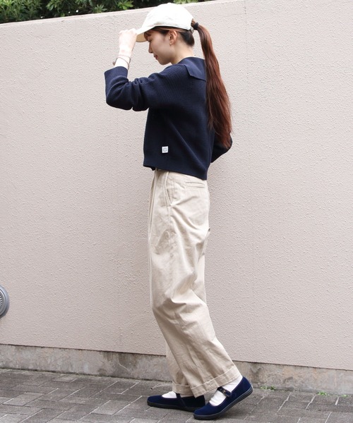 ORCIVAL（オーシバル）の「ORCIVAL/オーシバル　セーラーカラーニットカーディガン　SAILOR COLLAR KNIT CARDIGAN　OR-D0141 SIN（ニット/セーター・レディース・アイボリー/ダークネイビー・1）」の11枚目の写真