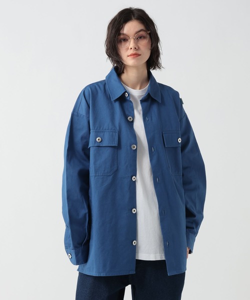 GEORGE'S（ジョージズ）の「ツイルシャツジャケット（テーラードジャケット・メンズ・ブルー/ブラック・MEDIUM/LARGE）」の9枚目の写真