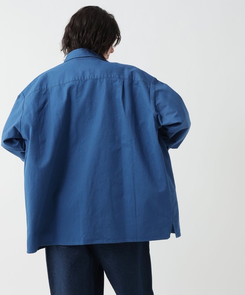 GEORGE'S（ジョージズ）の「ツイルシャツジャケット（テーラードジャケット・メンズ・ブルー/ブラック・MEDIUM/LARGE）」の12枚目の写真