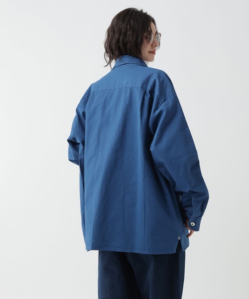 GEORGE'S（ジョージズ）の「ツイルシャツジャケット（テーラードジャケット・メンズ・ブルー/ブラック・MEDIUM/LARGE）」の13枚目の写真