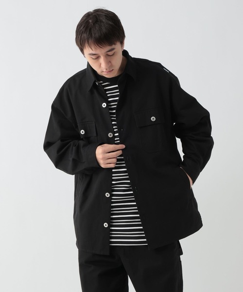 GEORGE'S（ジョージズ）の「ツイルシャツジャケット（テーラードジャケット・メンズ・ブルー/ブラック・MEDIUM/LARGE）」の18枚目の写真