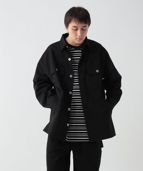 GEORGE'S（ジョージズ）の「ツイルシャツジャケット（テーラードジャケット・メンズ・ブルー/ブラック・MEDIUM/LARGE）」の19枚目の写真