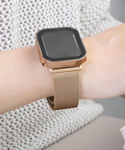 Urban Coral(アーバンコーラル)の「Apple Watch Band / アップルウォッチ マグネットバックルステンレスバンド / Urban Coral(デジタル腕時計・レディース・シルバー/ブラック/ゴールド系その他/ピンクゴールド/ゴールド・40mm/44mm)」の4枚目の写真