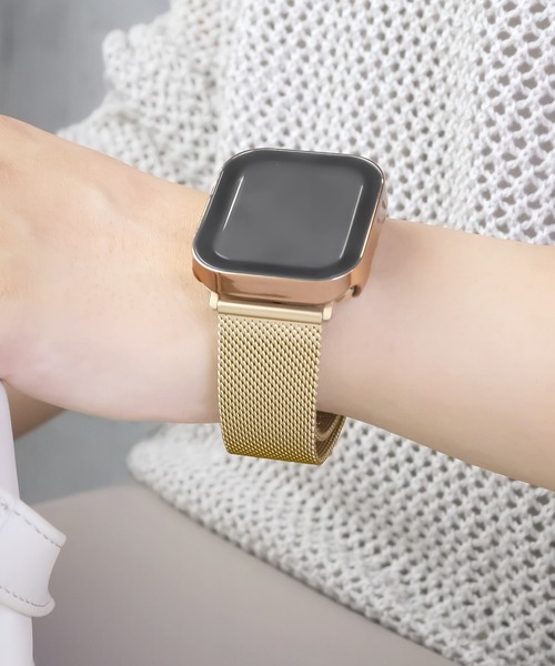 Urban Coral(アーバンコーラル)の「Apple Watch Band / アップルウォッチ マグネットバックルステンレスバンド / Urban Coral(デジタル腕時計・レディース・シルバー/ブラック/ゴールド系その他/ピンクゴールド/ゴールド・40mm/44mm)」の3枚目の写真