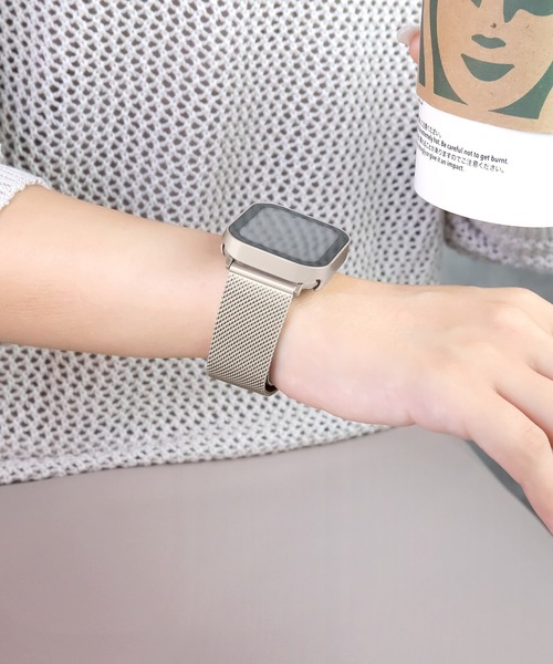 Urban Coral(アーバンコーラル)の「Apple Watch Band / アップルウォッチ マグネットバックルステンレスバンド / Urban Coral(デジタル腕時計・レディース・シルバー/ブラック/ゴールド系その他/ピンクゴールド/ゴールド・40mm/44mm)」の9枚目の写真