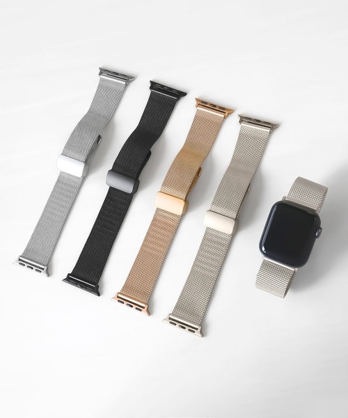 Urban Coral(アーバンコーラル)の「Apple Watch Band / アップルウォッチ マグネットバックルステンレスバンド / Urban Coral(デジタル腕時計・レディース・シルバー/ブラック/ゴールド系その他/ピンクゴールド/ゴールド・40mm/44mm)」の10枚目の写真