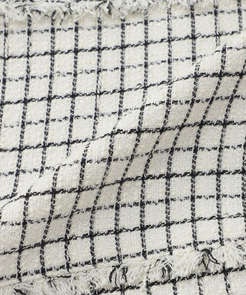 LOVELESS（ラブレス）の「ファンシーツイードジャケット（ノーカラージャケット・レディース・ブラック/オフホワイト・36/34）」の12枚目の写真
