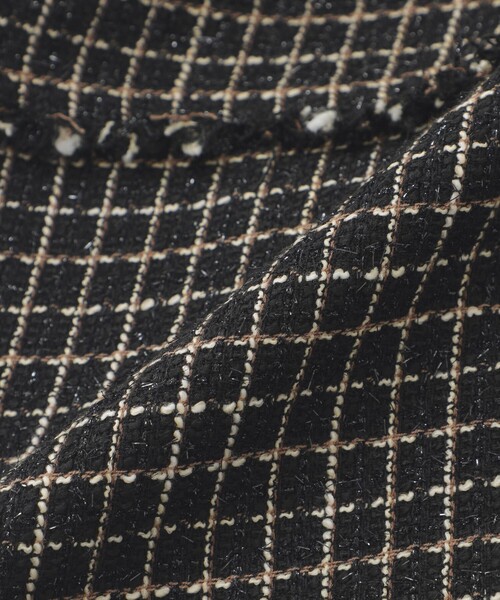 LOVELESS（ラブレス）の「ファンシーツイードジャケット（ノーカラージャケット・レディース・ブラック/オフホワイト・36/34）」の13枚目の写真