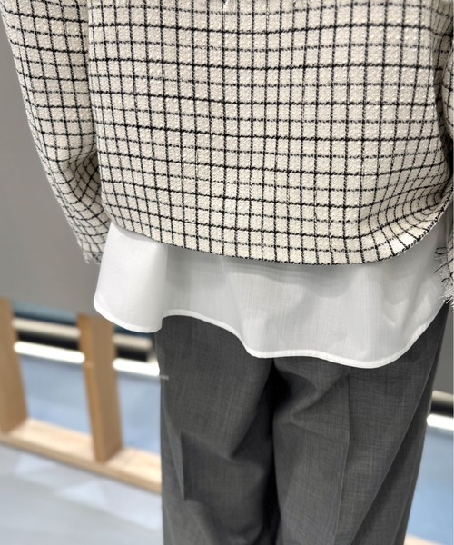 LOVELESS（ラブレス）の「ファンシーツイードジャケット（ノーカラージャケット・レディース・ブラック/オフホワイト・36/34）」の17枚目の写真