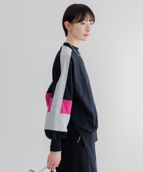 Paradise Picnic（パラダイスピクニック）の「配色スエット（スウェット・レディース・ブラック/アイボリー/グレー・FREE）」の17枚目の写真