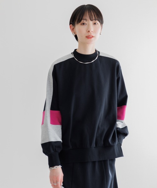 Paradise Picnic（パラダイスピクニック）の「配色スエット（スウェット・レディース・ブラック/アイボリー/グレー・FREE）」の16枚目の写真