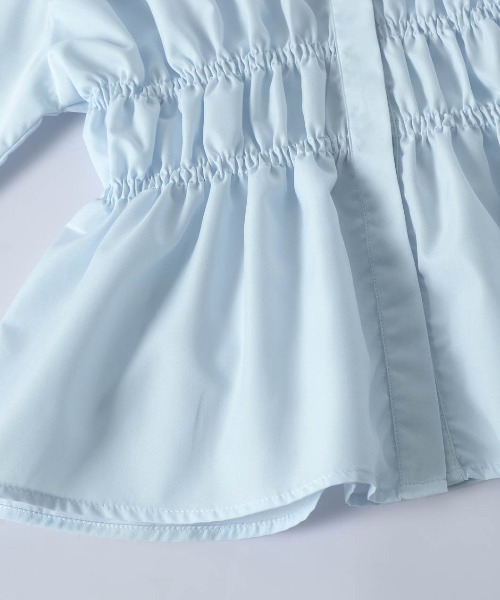 AMELY(エミリー)の「シャーリングギャザー ブラウス(シャツ/ブラウス・レディース・ブラック/ブルー/ホワイト・フリー)」の22枚目の写真